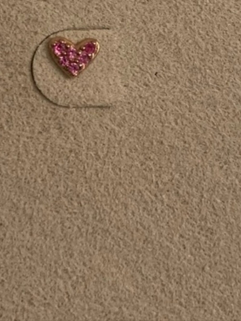 Kendra Scott 14k Solid Rose Gold Pink Sapphire Heart Earrings - Picture 2 of 6